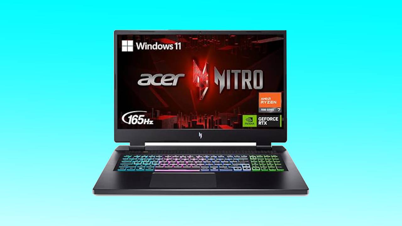  Acer Nitro 17 Gaming Laptop, AMD Ryzen 7 7840HS Octa-Core CPU, NVIDIA GeForce RTX 4060 Laptop GPU, 17.3 QHD 165Hz IPS Display, 1TB  Gen 4 SSD