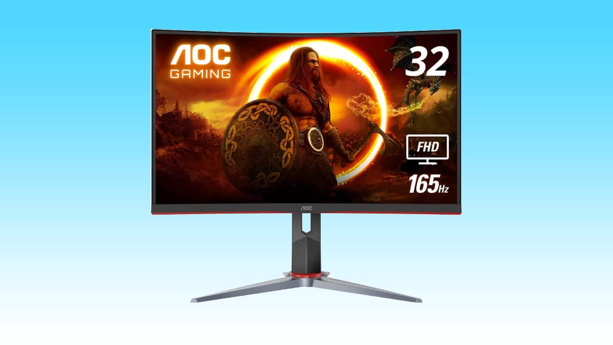  AOC C32G2 32 Curved Frameless Gaming Monitor FHD, 1500R Curved  VA, 1ms, 165Hz, FreeSync, Height adjustable, 3-Year Zero Dead Pixel Policy,  Black : Electronics